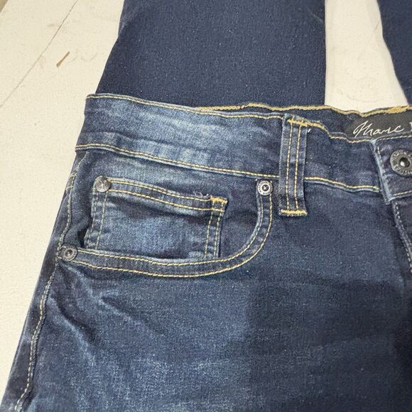 Marc Ecko Mens Dark Blue Cut & Sew Five Pocket Stretch Jeans Size 32x27 - Picture 2 of 10